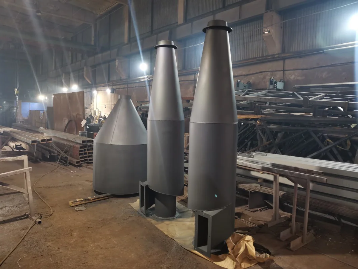 Циклоны ЦН-15, ЦН-11, ЦН-24, РИСИ, ЦОЛ от 400 до 2000 мм: изготовление промышленных циклонов в СПб